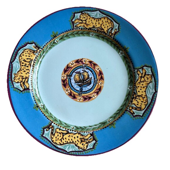 Essex Collection Katmandu by Kate Williams 8" Exotic Chinoiserie Plates Set of 4 - Picture 2 of 9